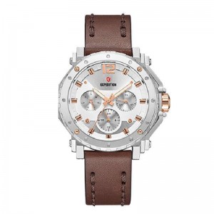 Expedition 6402 Silver White Rosegold Leather Lady BFLSSRGSL